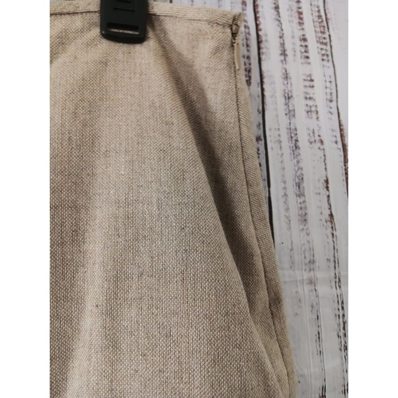 George ME Skirt  Size 16 Beige Flared Pleated wool blend Flare - Picture 6 of 8